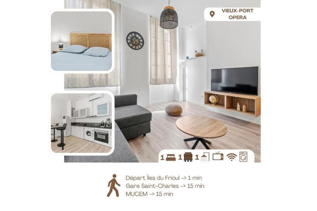 Spacieux T2 Vieux Port Opera Marsiglia Esterno foto